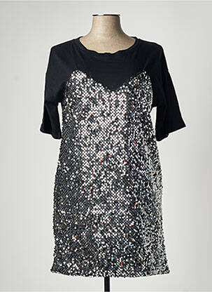 Robe courte manches 3/4 manches 3/4 noir NOISY MAY femme