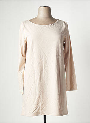 Robe courte manches 3/4 manches 3/4 beige SAPPH femme