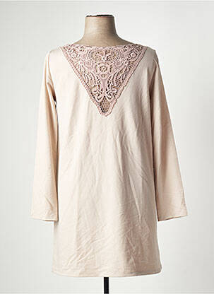 Robe courte manches 3/4 manches 3/4 beige SAPPH femme