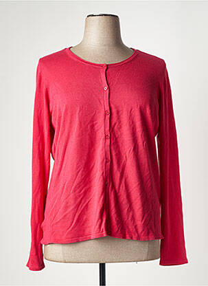 Gilet manches longues col rond rouge S.OLIVER femme