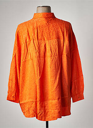 Chemisier coupe droite manches longues orange NOOR BY NORA GHARIB femme