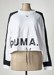 Sweat-shirt blanc PUMA pour femme seconde vue