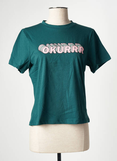 T-shirt coupe droite manches courtes vert STIEN EDLUND femme