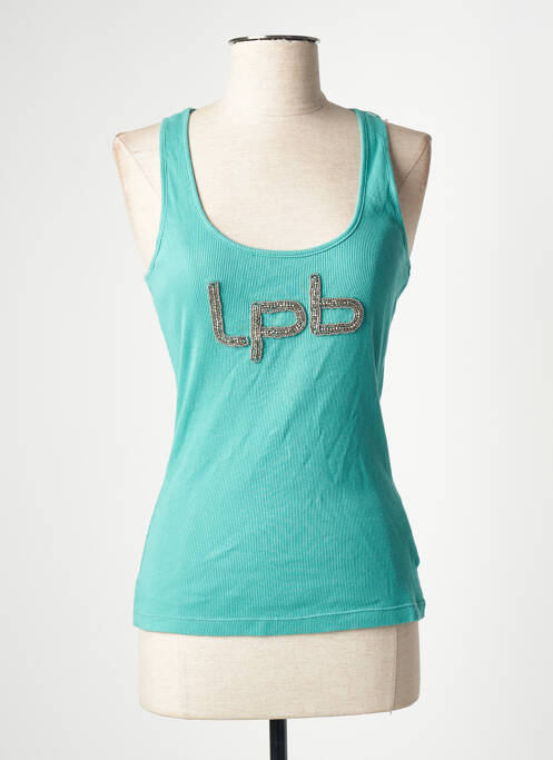 Top coupe cintrée fines bretelles bleu LPB femme