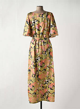 Robe longue manches courtes manches courtes vert MOLLY BRACKEN femme