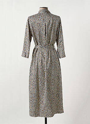 Robe longue coupe cintrée manches 3/4 beige ONLY femme