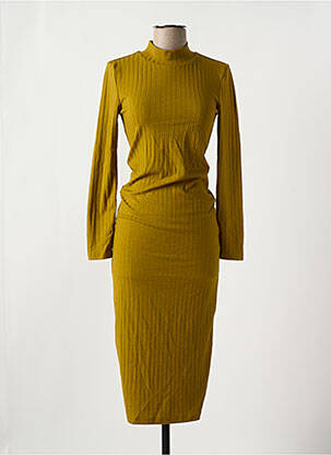 Robe longue manches longues manches longues jaune JDY femme