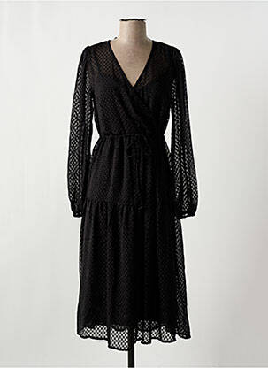 Robe longue manches longues manches longues noir VERO MODA femme