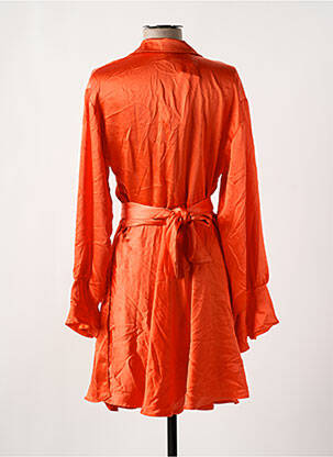Robe mi-longue manches longues manches longues orange NOOR BY NORA GHARIB femme