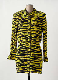 Robe courte manches longues manches longues jaune MANGO femme