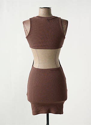 Robe courte sans manche sans manche marron SUBDUED femme