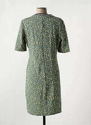Robe mi-longue tissage crêpe manches courtes vert VERO MODA femme