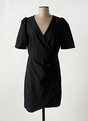 Robe mi-longue manches courtes manches courtes noir VILA femme
