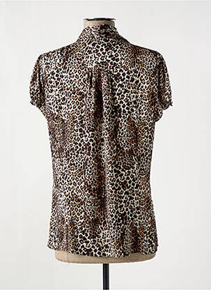 Chemisier coupe fluide manches courtes marron GUESS femme