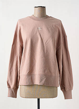Pull resserrée sur le bas manches longues beige CALVIN KLEIN femme