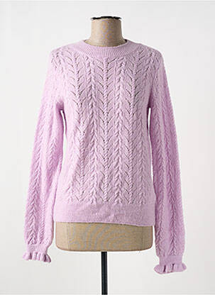 Pull maille ajourée manches longues violet VERO MODA femme