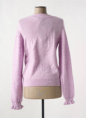 Pull maille ajourée manches longues violet VERO MODA femme