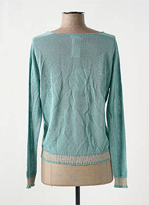 Pull col v manches longues vert KOCCA femme