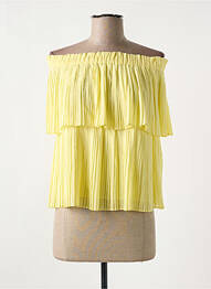 Top coupe fluide sans manche jaune GUESS femme