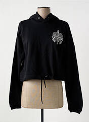 Sweat-shirt à capuche noir TOURIST LEMC pour femme seconde vue