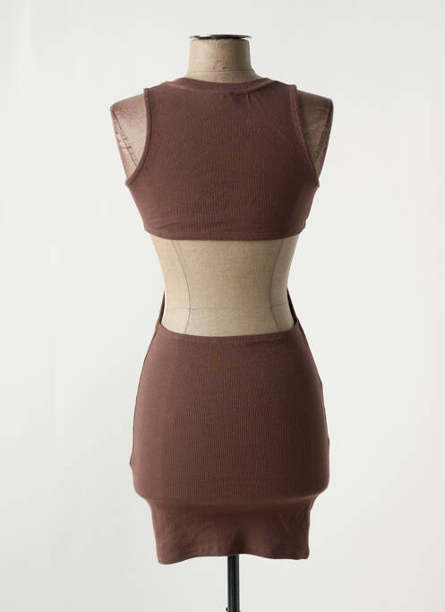 Robe courte sans manche sans manche marron SUBDUED femme