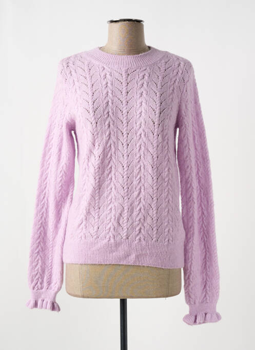 Pull maille ajourée manches longues violet VERO MODA femme