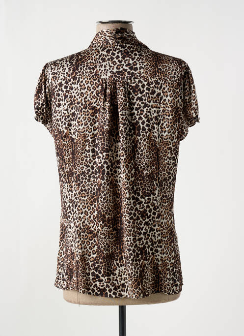 Chemisier manches courtes manches courtes marron GUESS femme