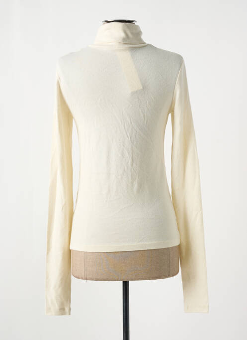 Pull col roulé beige YUGEN pour femme