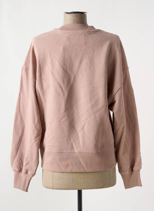 Pull col rond manches longues beige CALVIN KLEIN femme