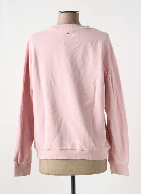 Pull col rond manches longues rose FILA femme