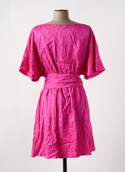 Robe mi-longue rose ASTRID BLACK LABEL pour femme