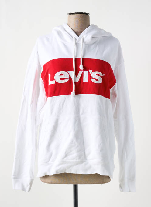 Sweat-shirt à capuche blanc LEVIS pour femme