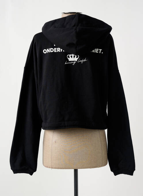 Sweat-shirt à capuche noir TOURIST LEMC pour femme