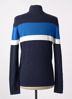 Pull maille tricot manches longues bleu TOM TAILOR homme