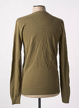 Pull col v manches longues vert BRUCE & BUTLER  homme