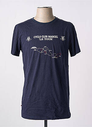 T-shirt coupe cintrée manches courtes bleu CYCLO CLUB MARCEL  homme