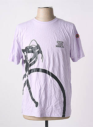 T-shirt coupe droite manches courtes violet CYCLO CLUB MARCEL  homme