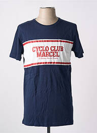 T-shirt coupe cintrée manches courtes bleu CYCLO CLUB MARCEL  homme