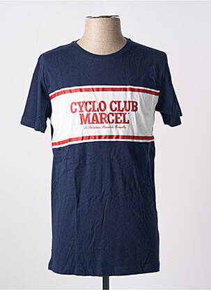 T-shirt coupe cintrée manches courtes bleu CYCLO CLUB MARCEL  homme