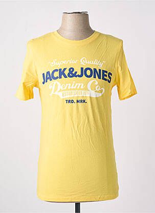 T-shirt coupe cintrée manches courtes jaune JACK & JONES homme