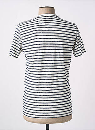 T-shirt col tunisien manches courtes blanc PETROL INDUSTRIES homme