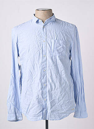 Chemise manches longues manches longues bleu TOM TAILOR homme