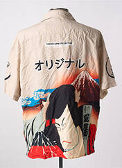 Chemise manches courtes beige JACK & JONES pour homme seconde vue