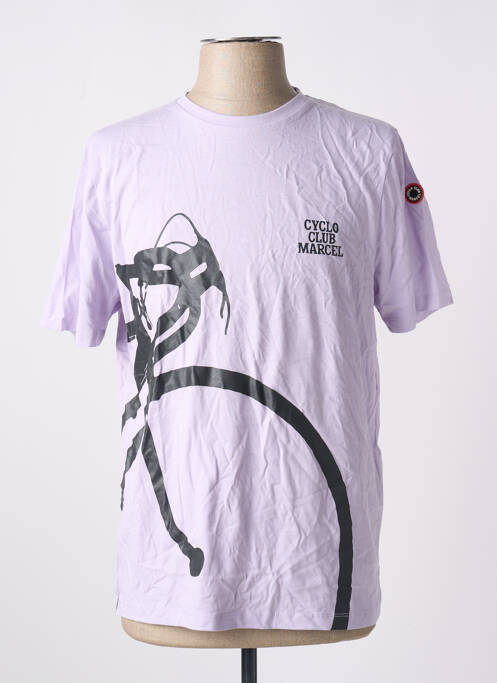 T-shirt coupe droite manches courtes violet CYCLO CLUB MARCEL  homme
