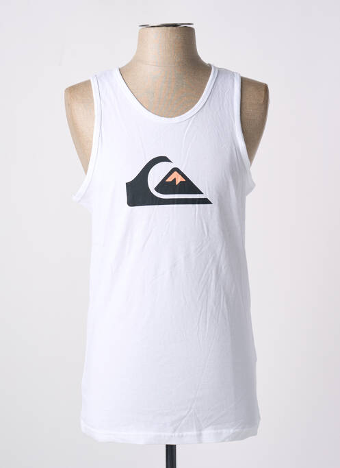 Débardeur coupe droite sans manche blanc QUIKSILVER homme