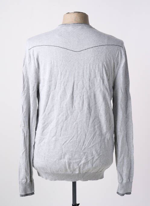 Pull col v manches longues gris KAPORAL homme