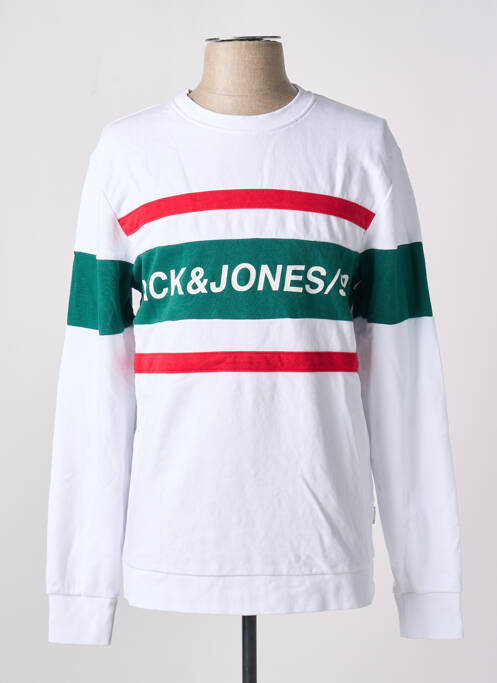 Sweat-shirt blanc JACK & JONES pour homme