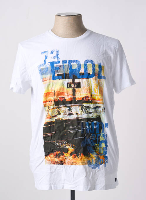 T-shirt blanc PETROL INDUSTRIES pour homme