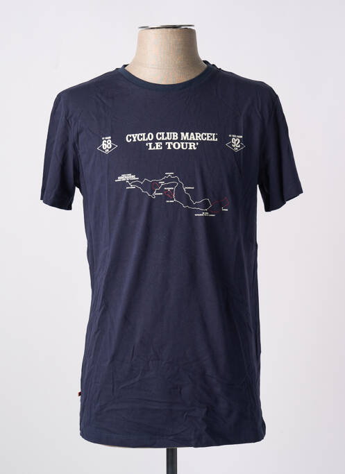 T-shirt bleu CYCLO CLUB MARCEL  pour homme