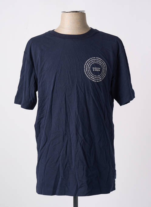 T-shirt bleu SCOTCH & SODA pour homme